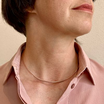 PESAVENTO COLLANA  SMALTATA ROSA SCURO MOCHA MOUSSE