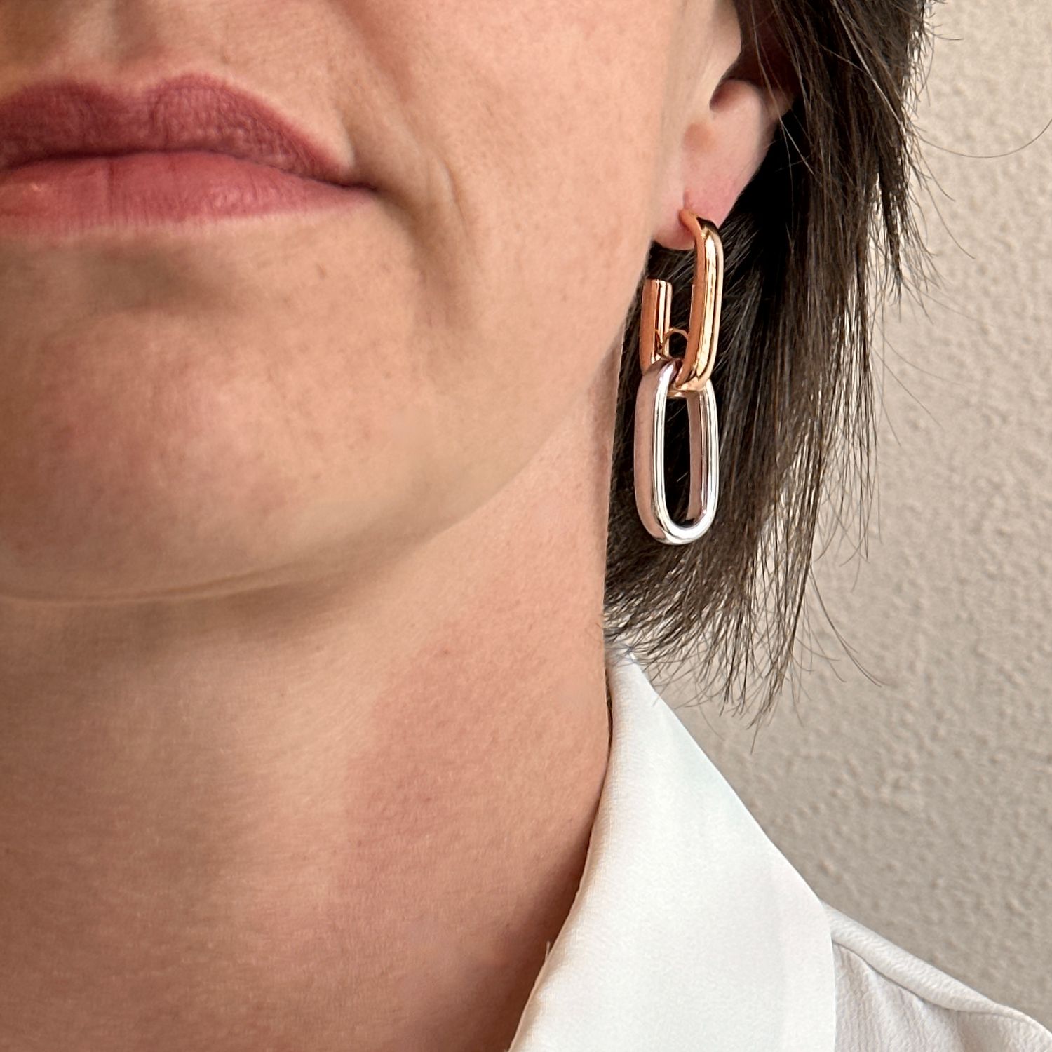 PESAVENTO ORECCHINI FOREVER CHIC IN ARGENTO 925 RODIO ROSA