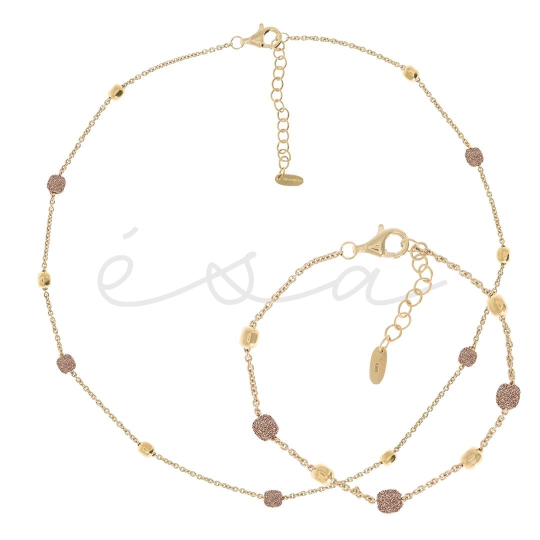 PESAVENTO SET  COLLANA & BRACCIALE POLVERE DI SOGNI GIALLO NARDÒ
