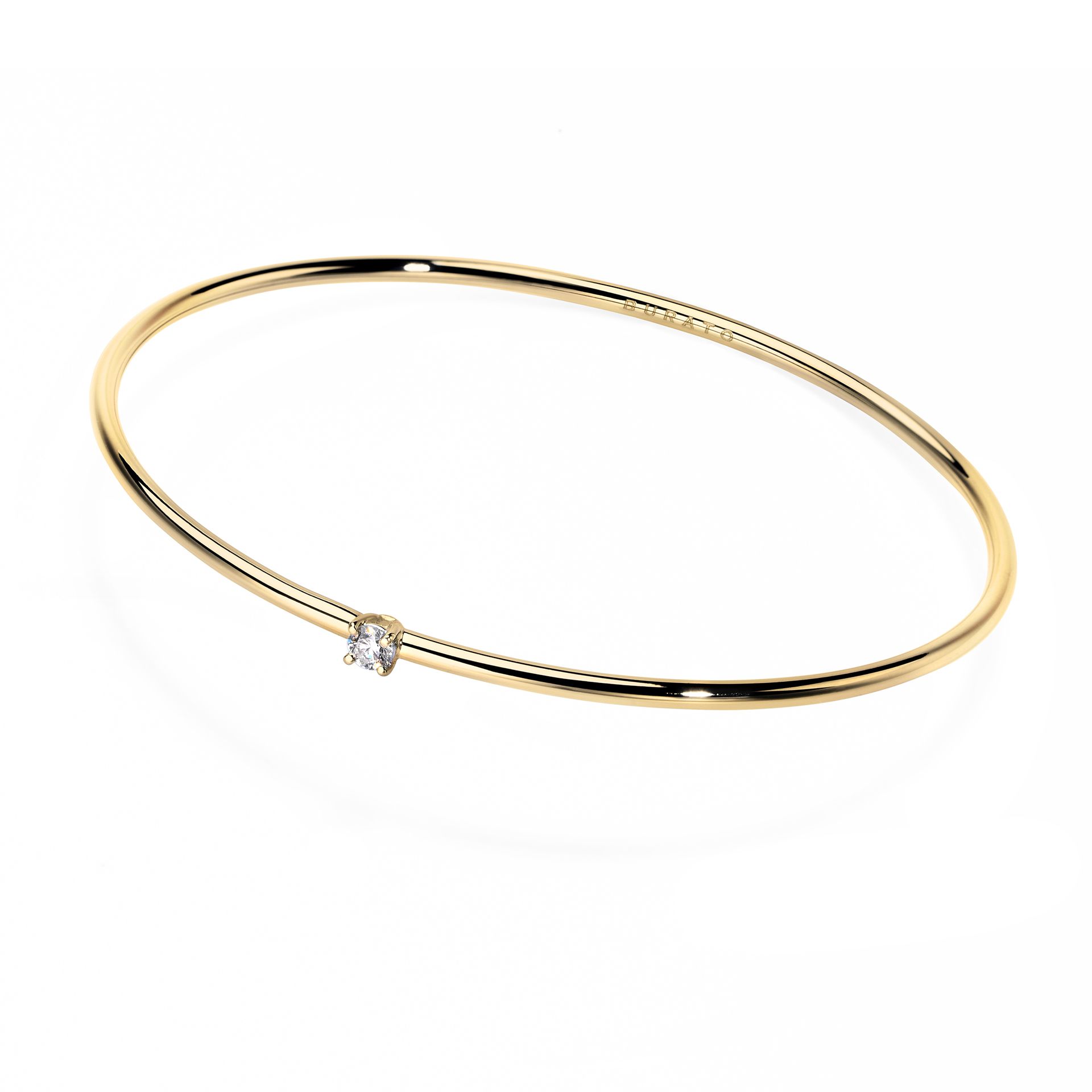 BURATO BRACCIALE SOLITAIRE BANGLE CON DIAMANTE