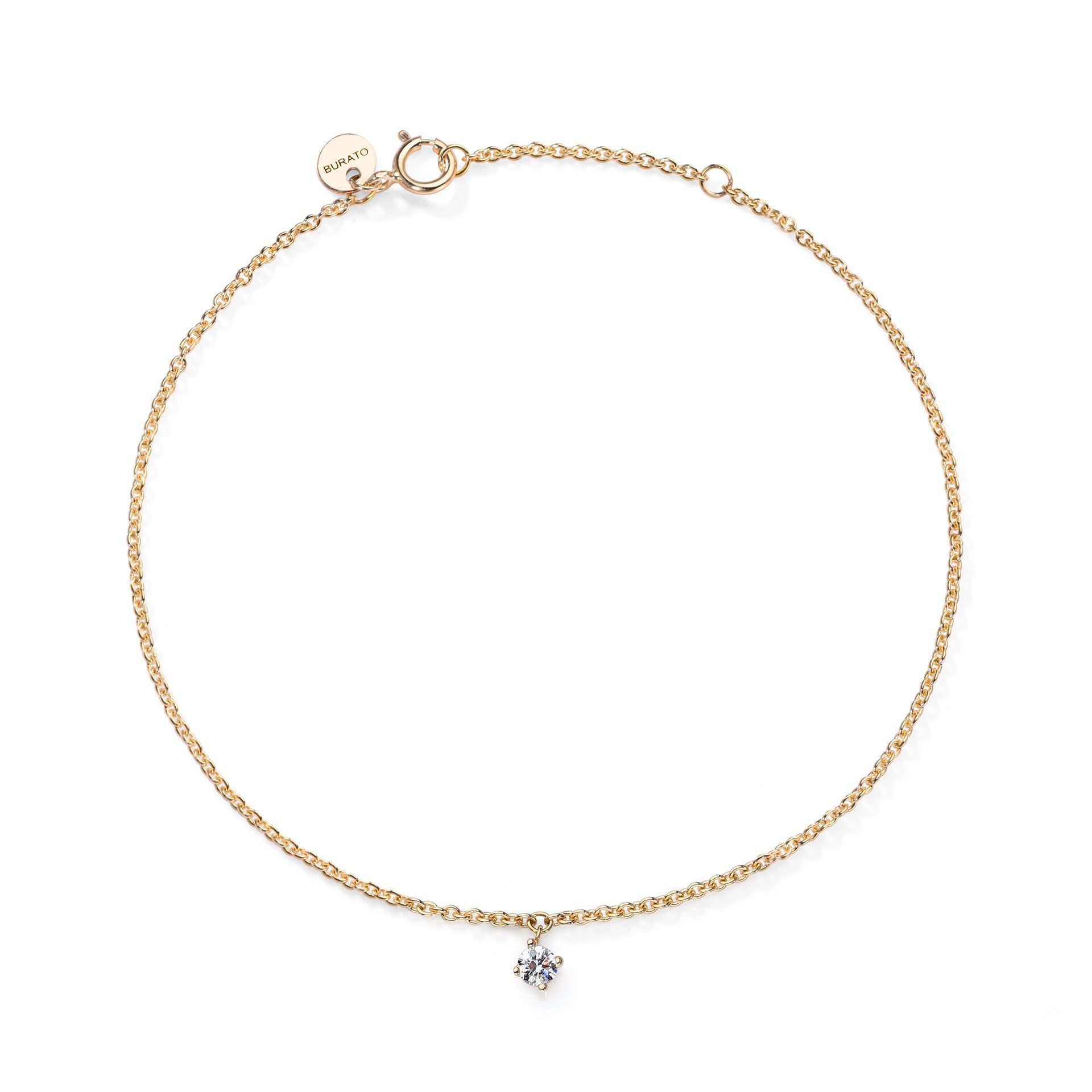 BURATO BRACCIALE WHITE SOLITAIRE YELLOW M