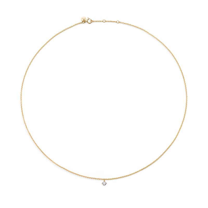 BURATO COLLANA XL WHITE SOLITAIRE YELLOW
