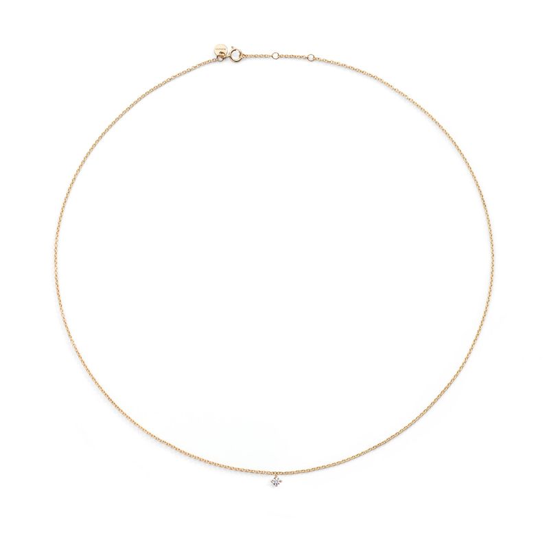BURATO COLLANA WHITE SOLITAIRE YELLOW M BURATO COLLANA WHITE SOLITAIRE YELLOW M