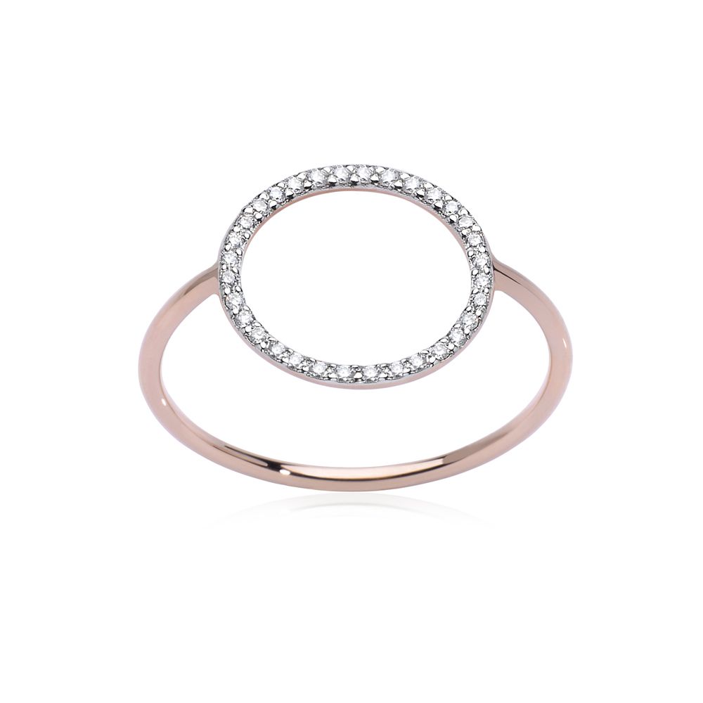 BURATO ANELLO CIRCLE ORO ROSA E DIAMANTI