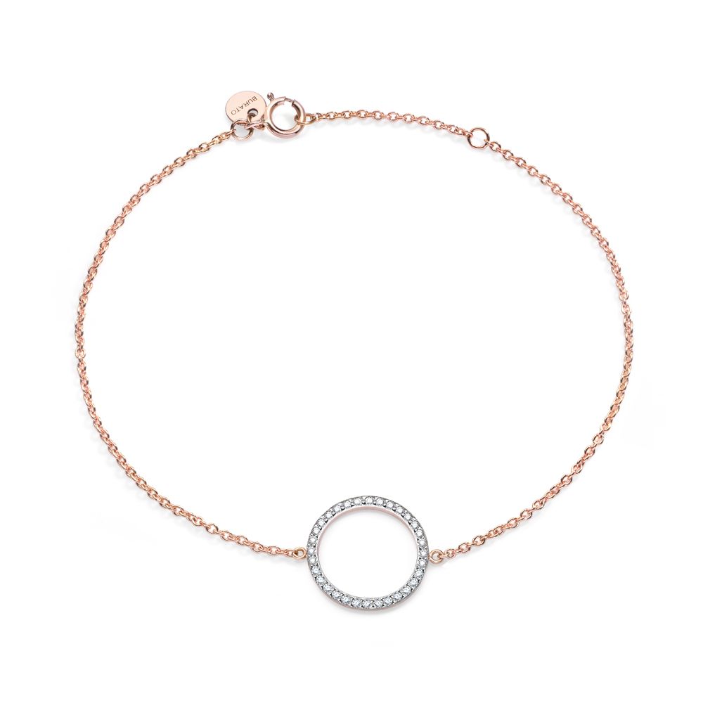 BURATO BRACCIALE CIRCLE ORO ROSA E DIAMANTI