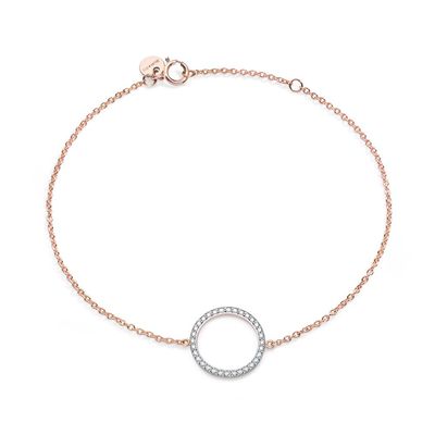 BURATO BRACCIALE CIRCLE ORO ROSA E DIAMANTI