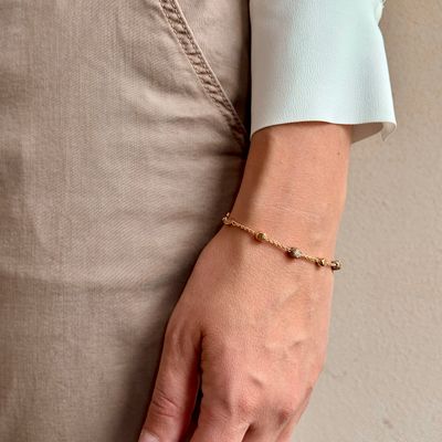 PESAVENTO BRACCIALE CON PALLINE POLVERE DI SOGNI GIALLO NARDÒ PESAVENTO BRACCIALE CON PALLINE POLVERE DI SOGNI GIALLO NARDÒ