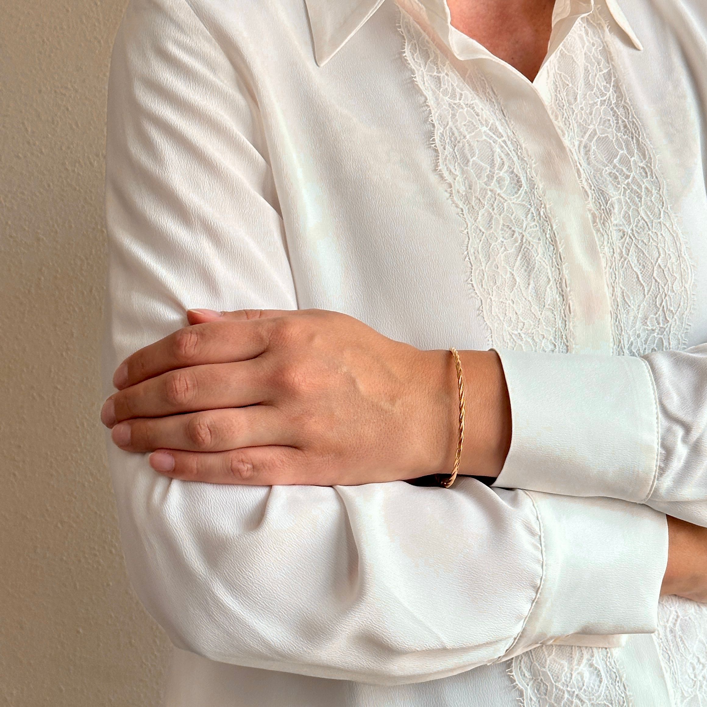 PESAVENTO BRACCIALE DORATO DNA DUE FILI