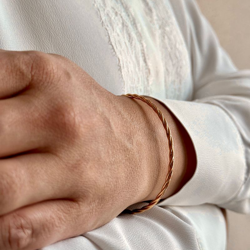 PESAVENTO BRACCIALE DORATO DNA DUE FILI