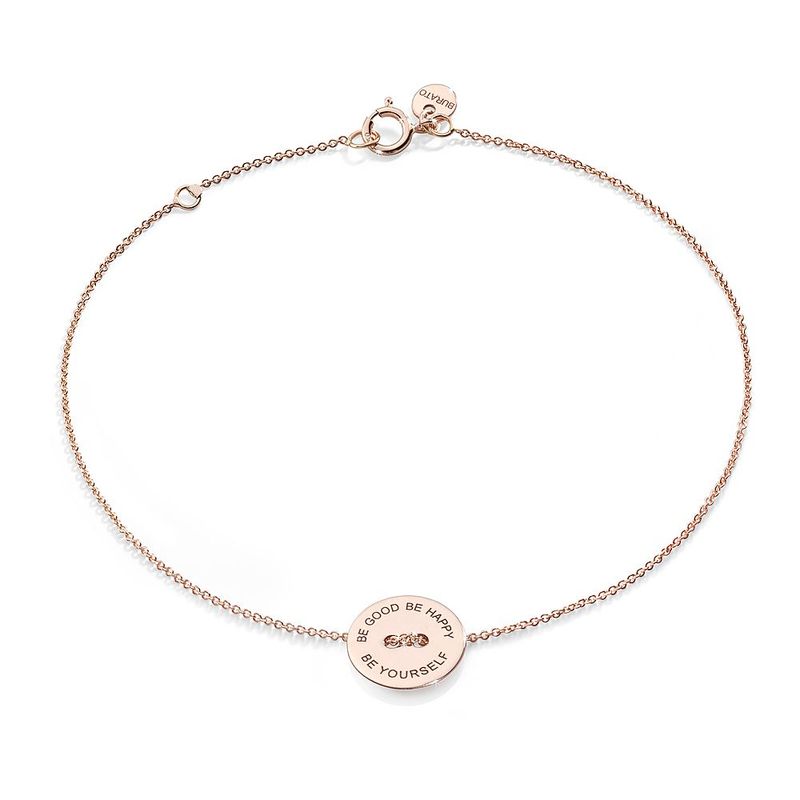 BURATO BRACCIALE BE GOOD BE HAPPY ORO ROSA BURATO BRACCIALE BE GOOD BE HAPPY ORO ROSA