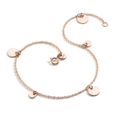 BURATO BRACCIALE MULTI PAILETTES ORO ROSA