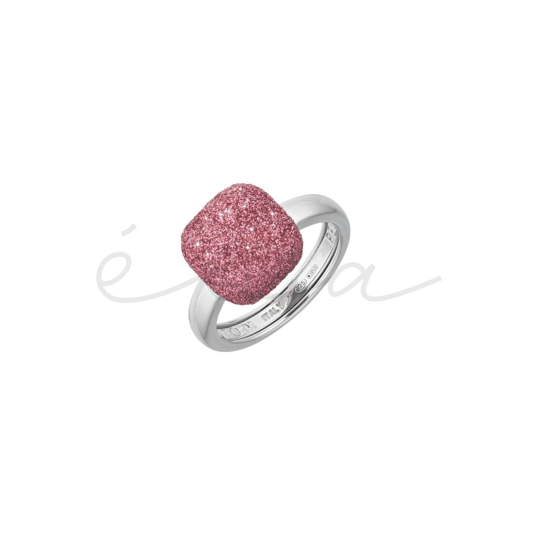 PESAVENTO ANELLO POLVERE DI SOGNI ROSA JAIPUR QUADRATINO