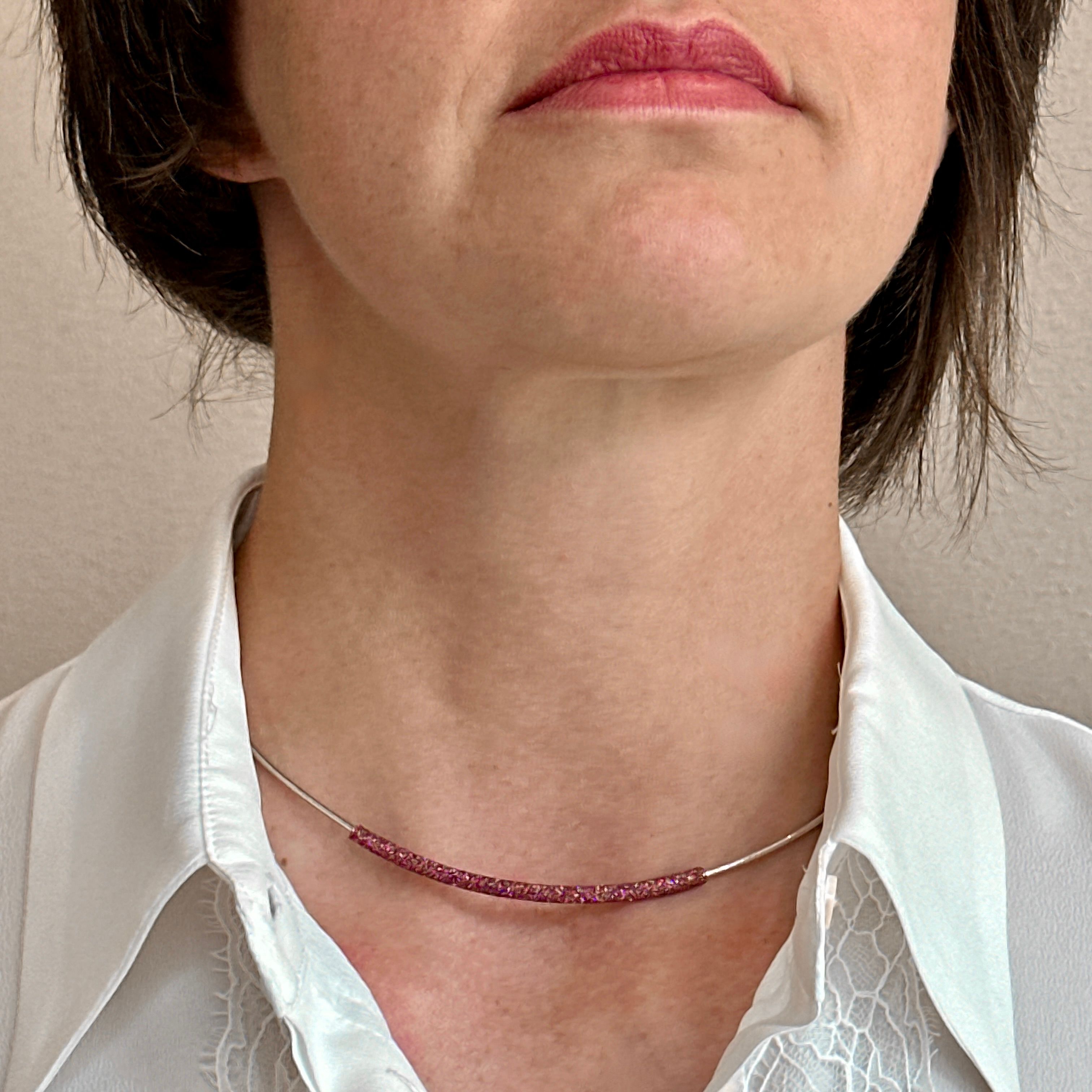 PESAVENTO GIROCOLLO RIGIDO POLVERE DI SOGNI ROSA JAIPUR