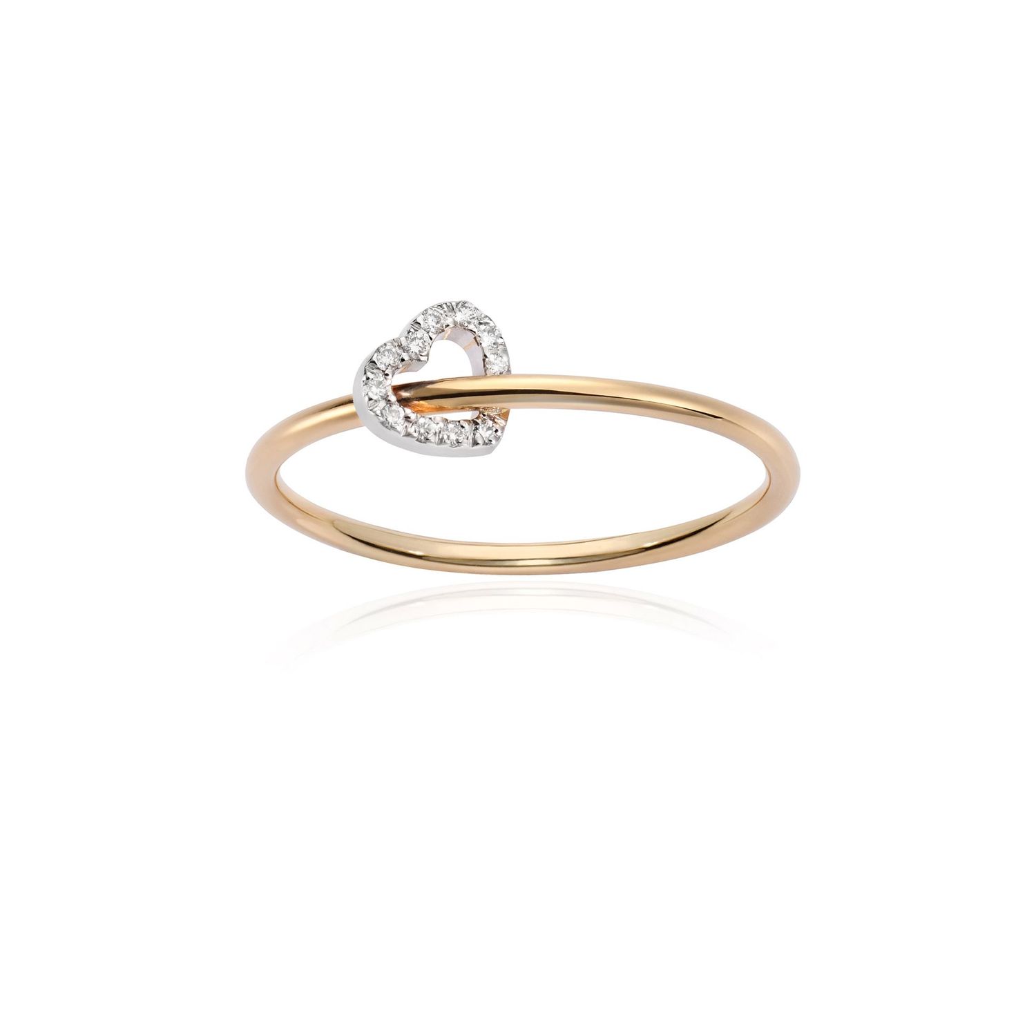 BURATO ANELLO CON AMORE Y ORO GIALLO E DIAMANTI
