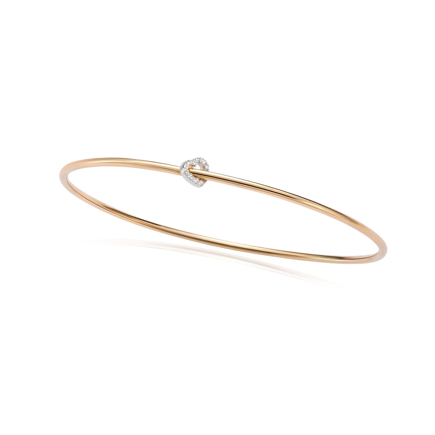 BURATO BRACCIALE RIGIDO BANGLE Y ORO GIALLO E DIAMANTI