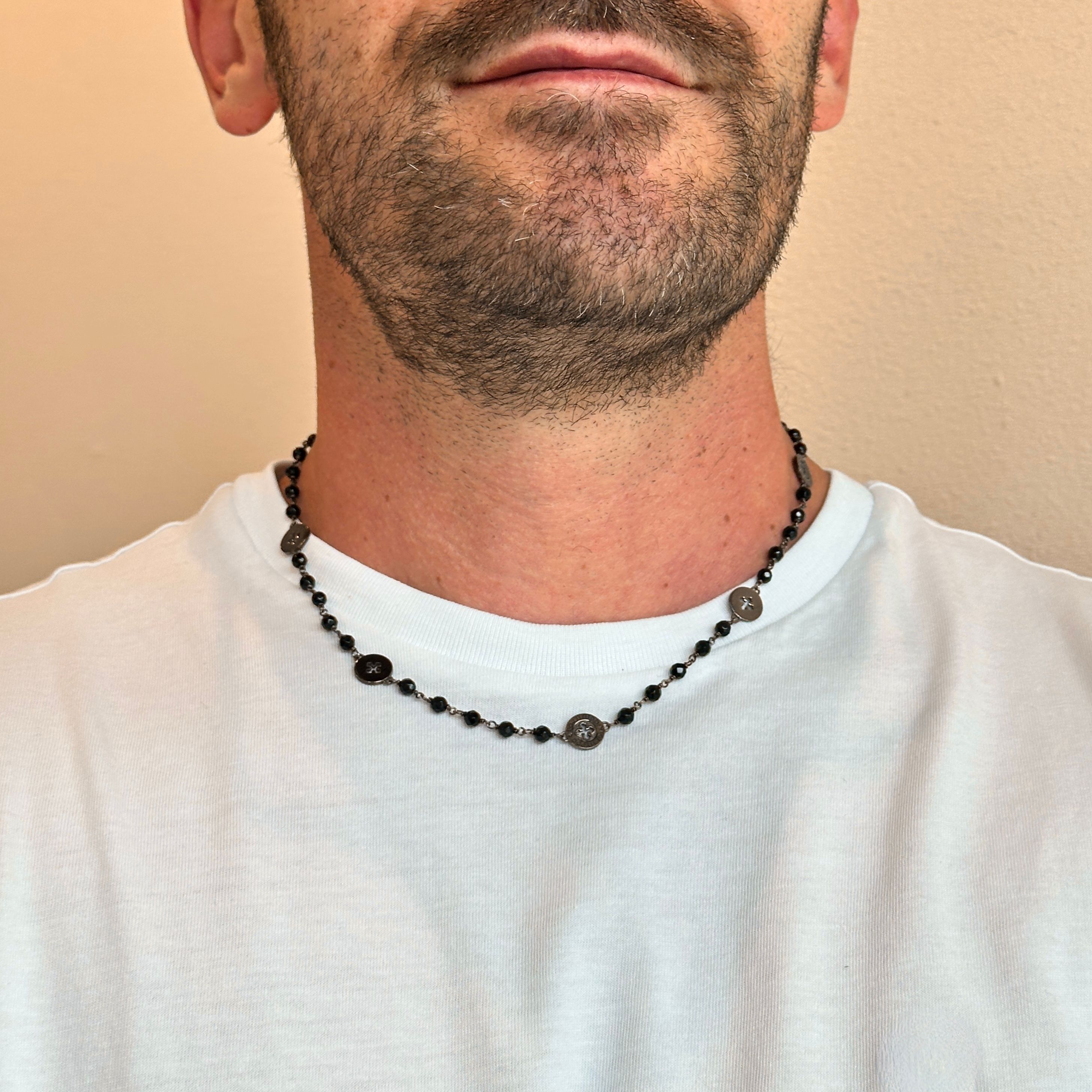 TUUM GIROCOLLO SETTEDONI IN ARGENTO 925 BRUNITO E ONICE