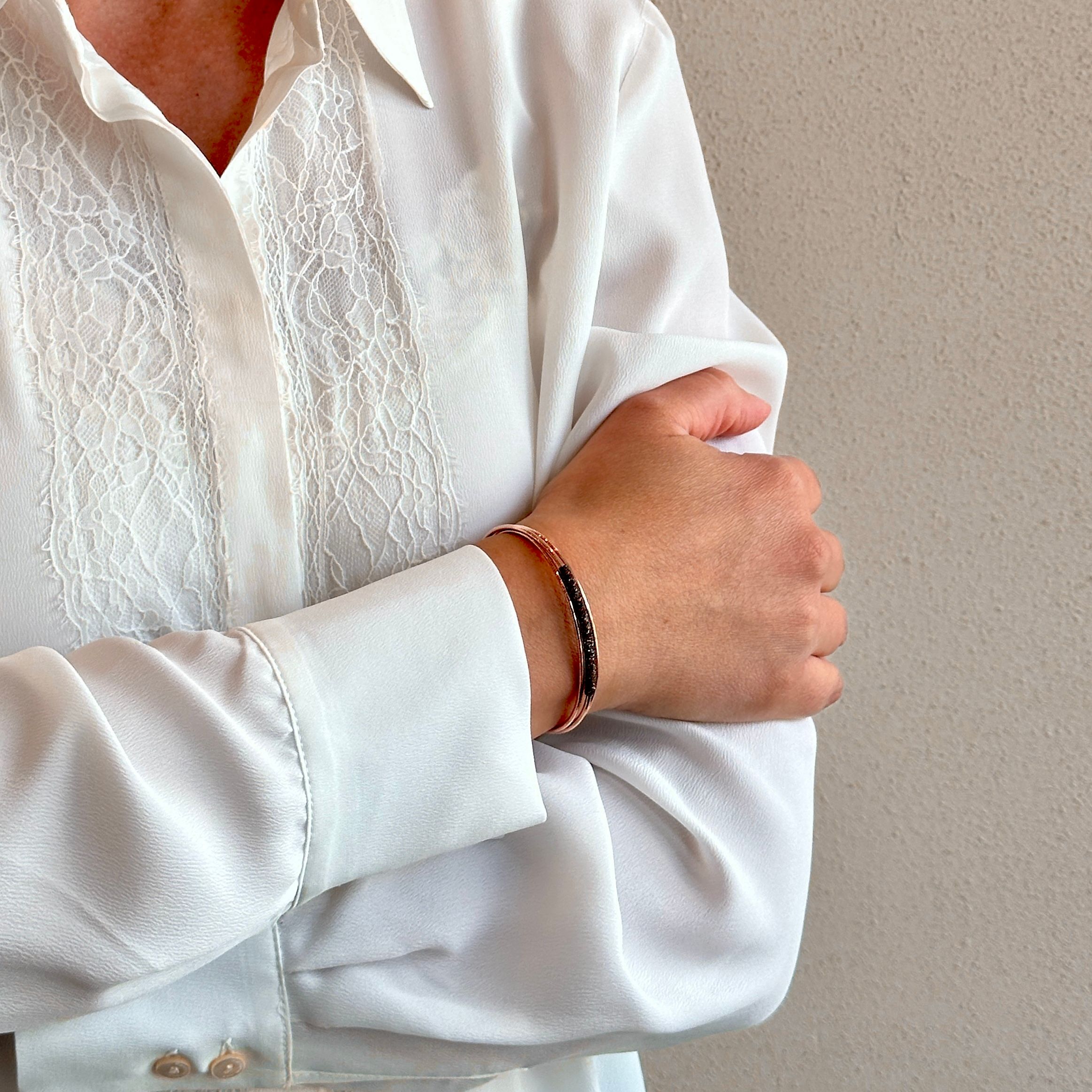 PESAVENTO BRACCIALE A 3 FILI CON CALAMITA POLVERE DI SOGNI BRONZO