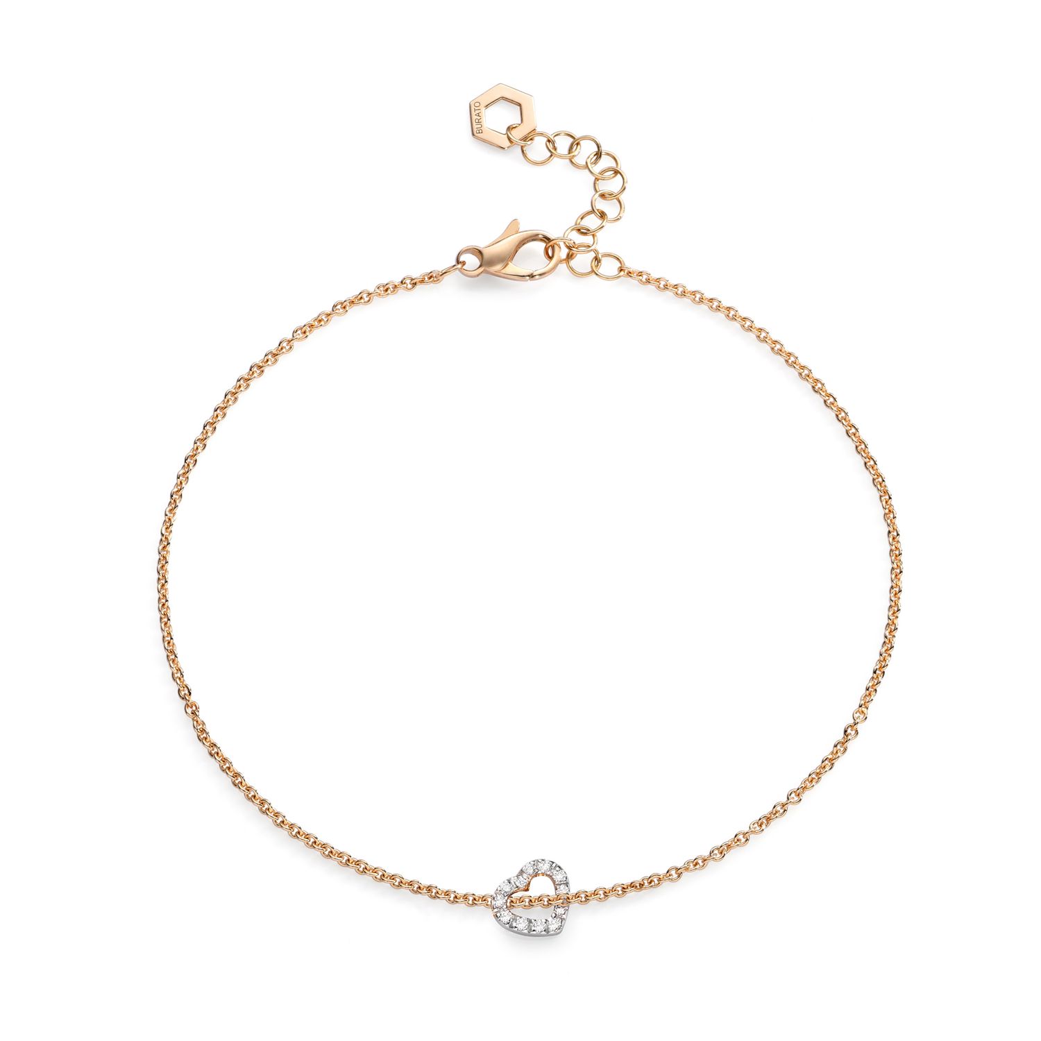 BURATO BRACCIALE MORBIDO CON AMORE ORO GIALLO E DIAMANTI