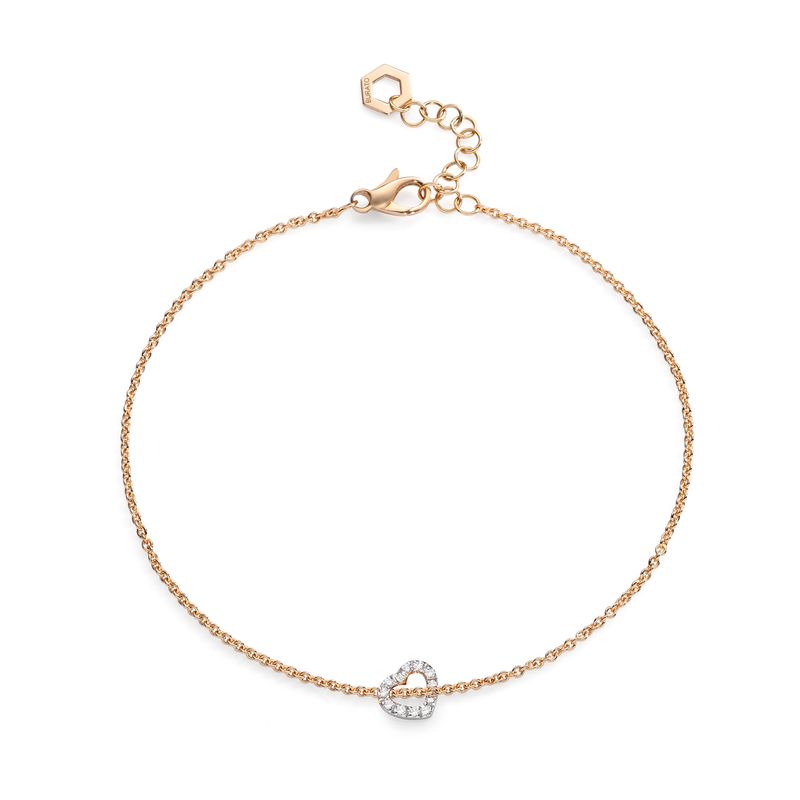 BURATO BRACCIALE MORBIDO CON AMORE ORO GIALLO E DIAMANTI