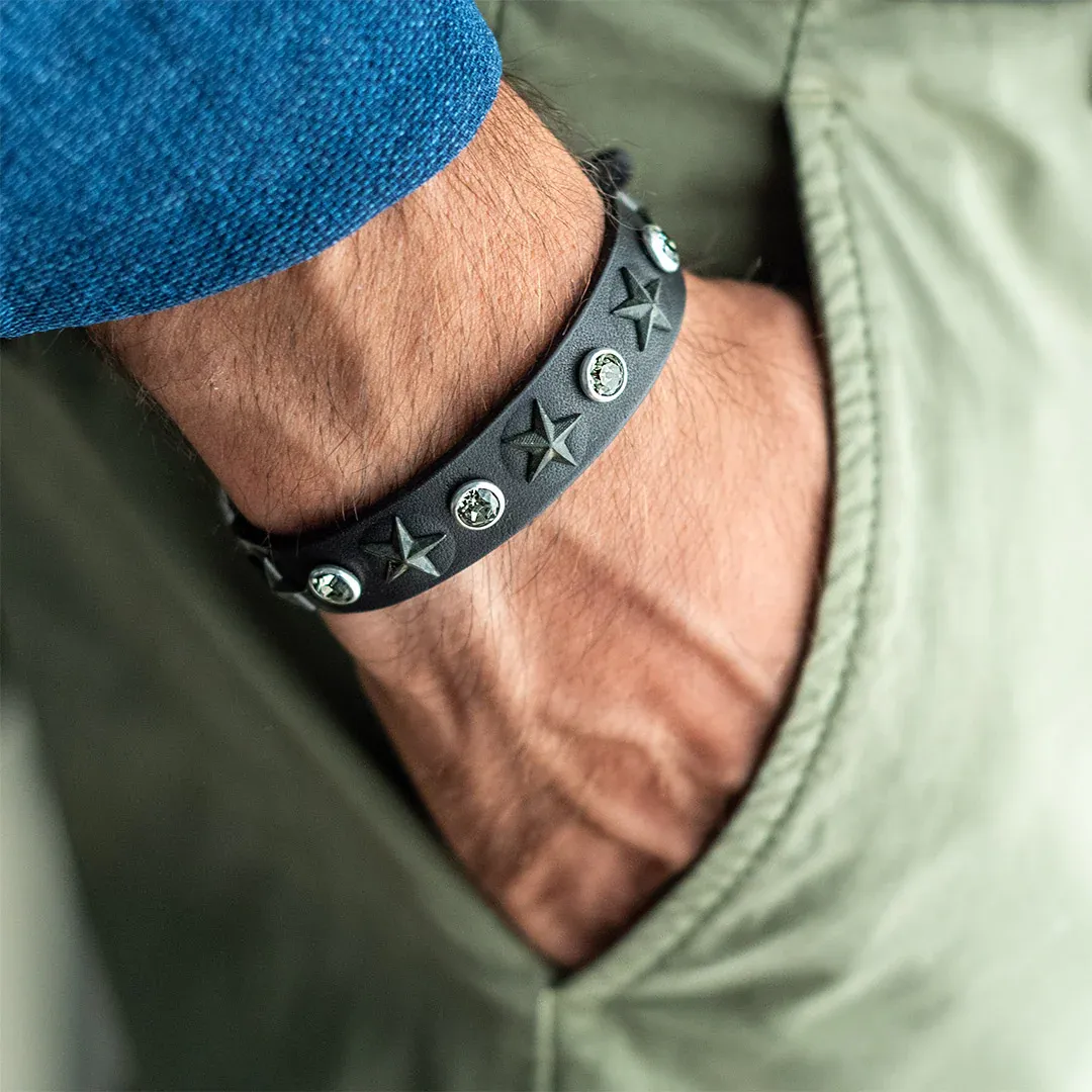 TULSI BRACCIALE IN PELLE ONE DIMOND