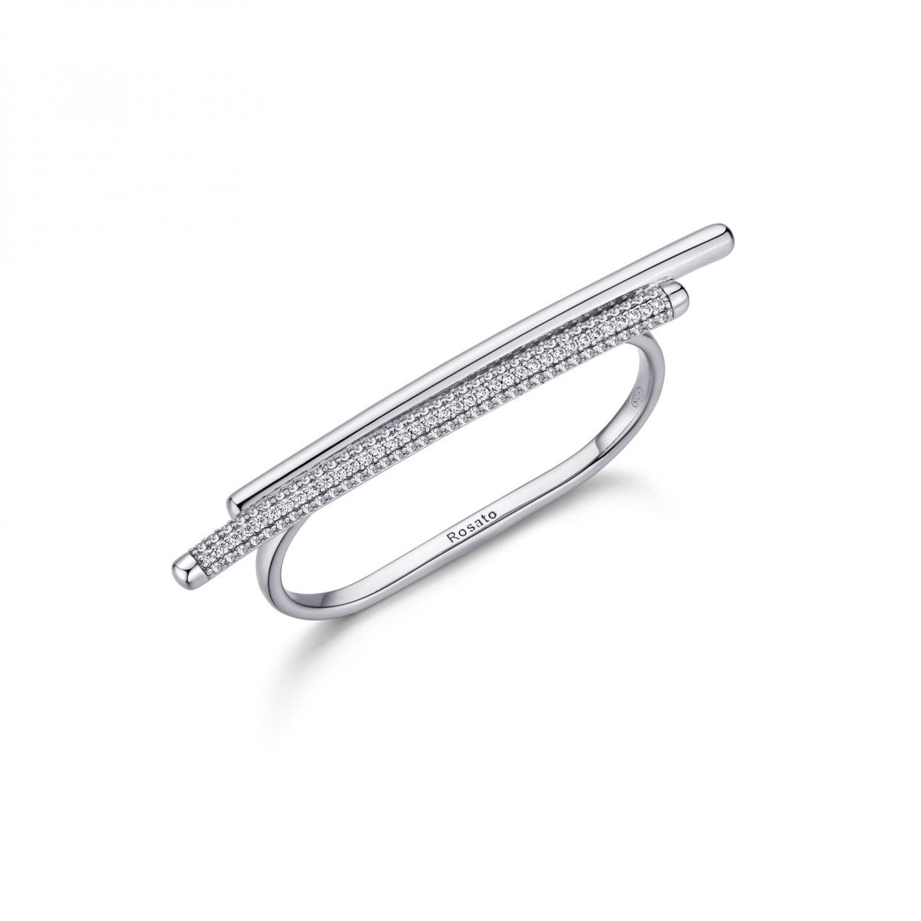 ROSATO ANELLO A FASCIA CON ZIRCONI ROSATO ANELLO A FASCIA CON ZIRCONI