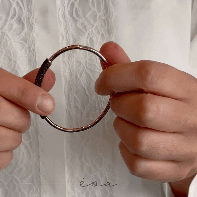 PESAVENTO BRACCIALE RIGIDO POLVERE DI SOGNI BRONZO SULLA FASCIA CENTRALE