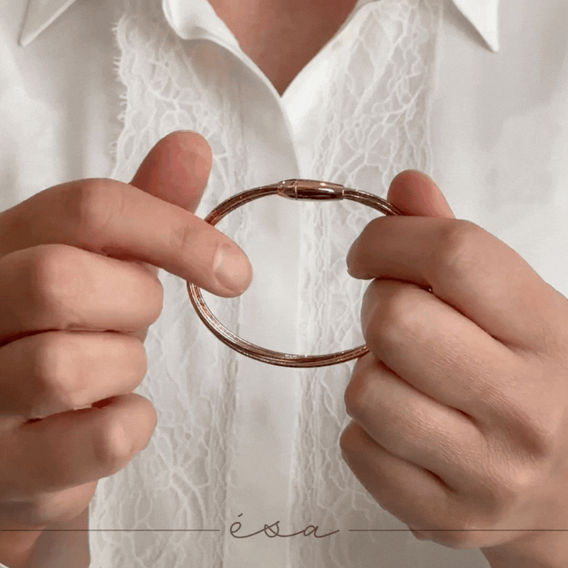 PESAVENTO BRACCIALE DNA 5 FILI CON CALAMITA ARGENTO 925 ROSA