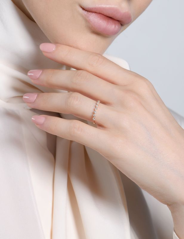 BURATO ANELLO RIVIERE CON 7 DIAMANTI