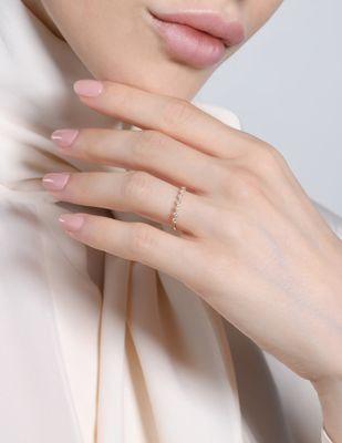 BURATO ANELLO RIVIERE CON 7 DIAMANTI