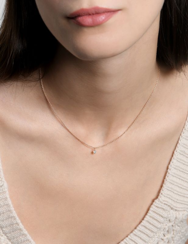 BURATO COLLANA XL WHITE SOLITAIRE YELLOW