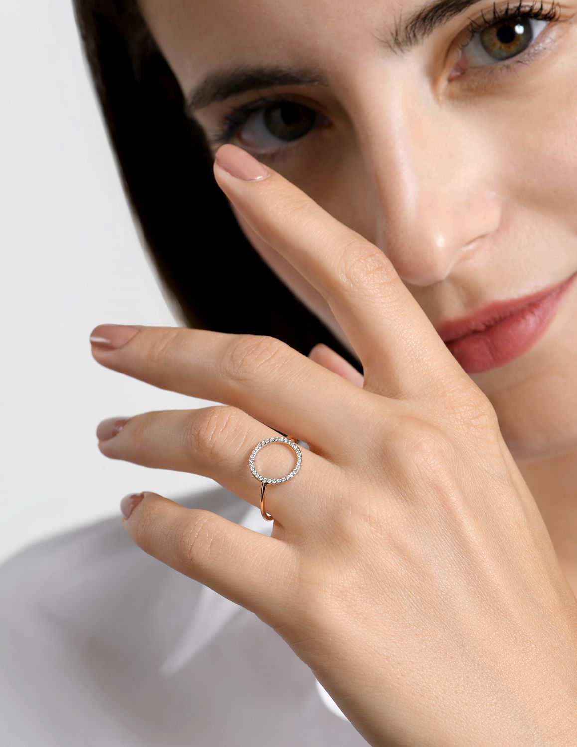 BURATO ANELLO CIRCLE ORO ROSA E DIAMANTI