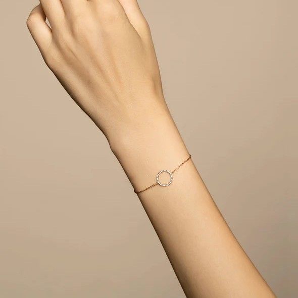 BURATO BRACCIALE CIRCLE ORO ROSA E DIAMANTI