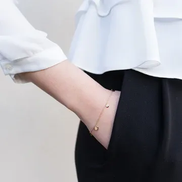 BURATO BRACCIALE MULTI PAILETTES ORO ROSA