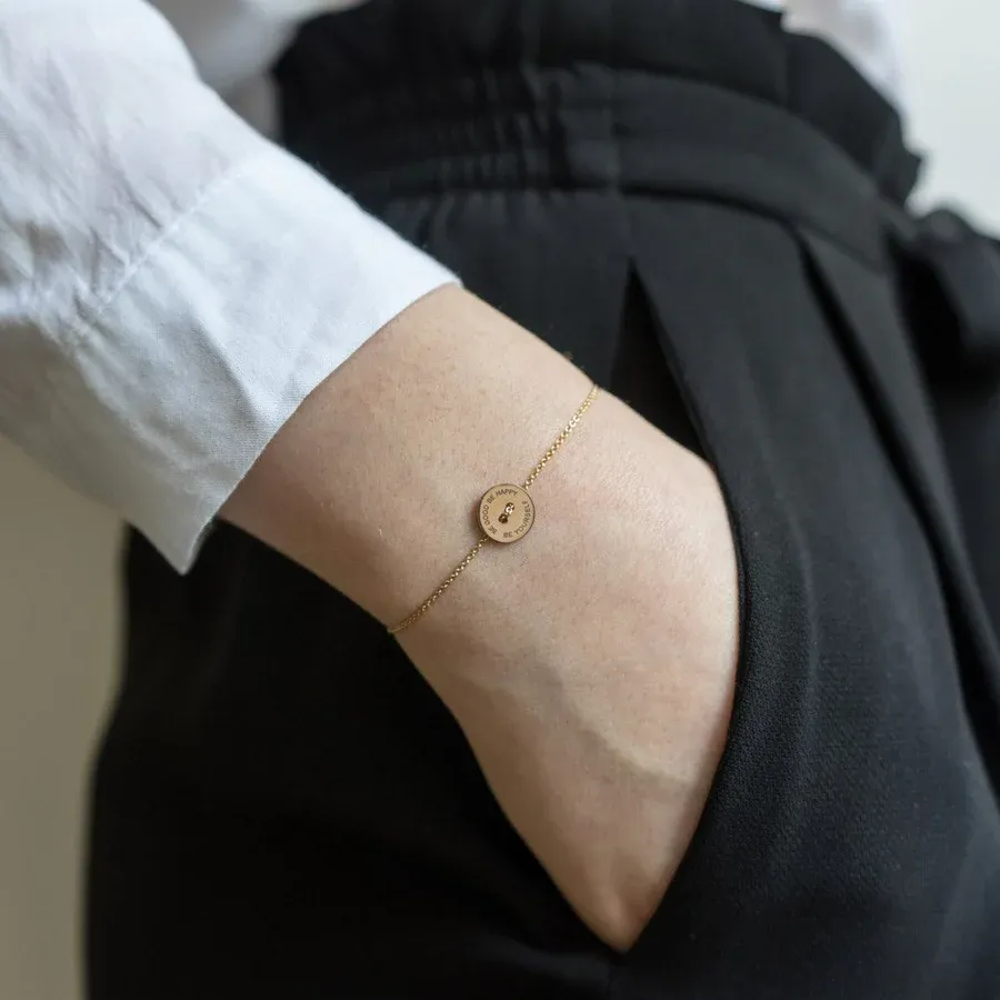 BURATO BRACCIALE BE GOOD BE HAPPY ORO ROSA