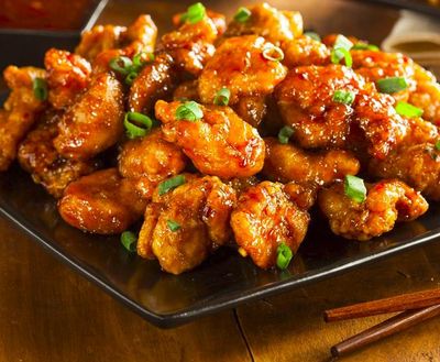 Sweet &amp; Sour Chicken on Rice or Chinese noodles