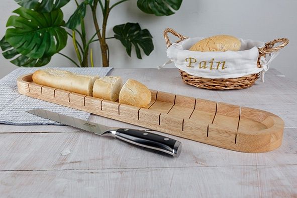 Stokbrood snijplank met snijverdeling
