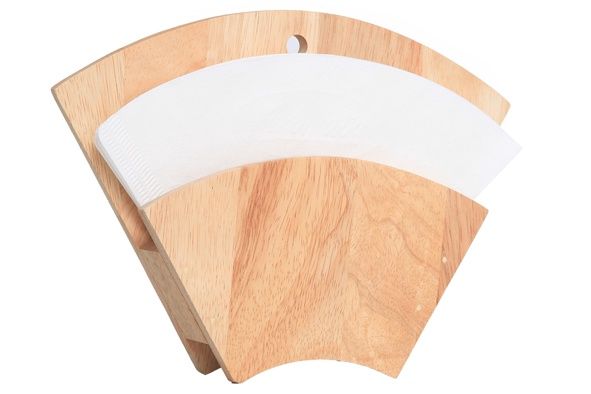 Koffiefilterhouder in hout