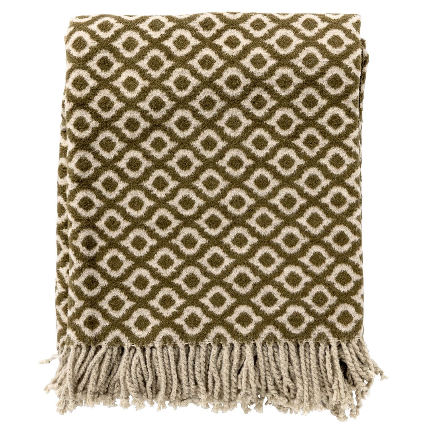 Plaid &quot;Isabella&quot; 150 x 200, Colour: Military olive