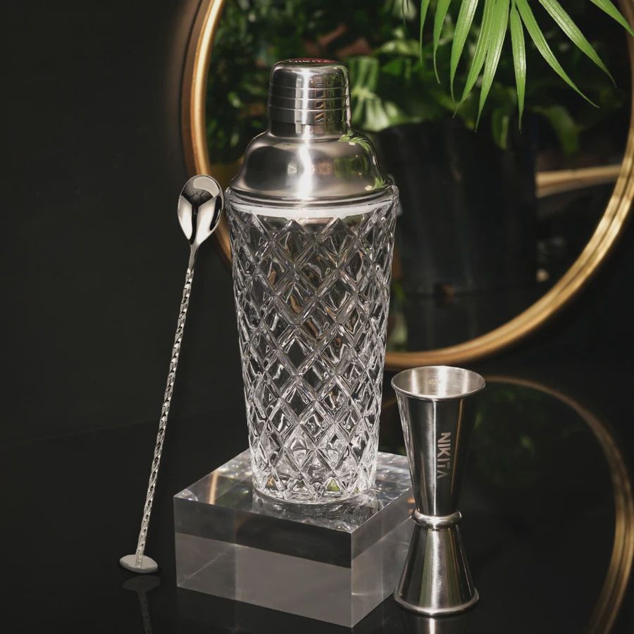 Luxe cocktail shaker set, Colour: Zilver