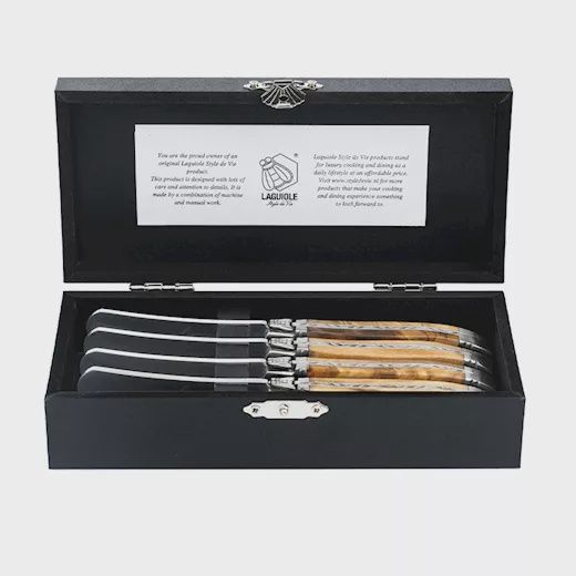 Luxe cadeauset van 4 botermesjes "Luxury Line"