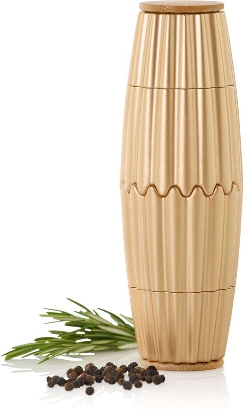 MAGTWO SET PEPER-ZOUTMOLEN MAGNETISCH, Colour: goud