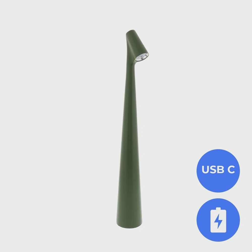 Nordic LED Tafellamp (new), Colour: mosgroen, Size: 34 cm hoogte