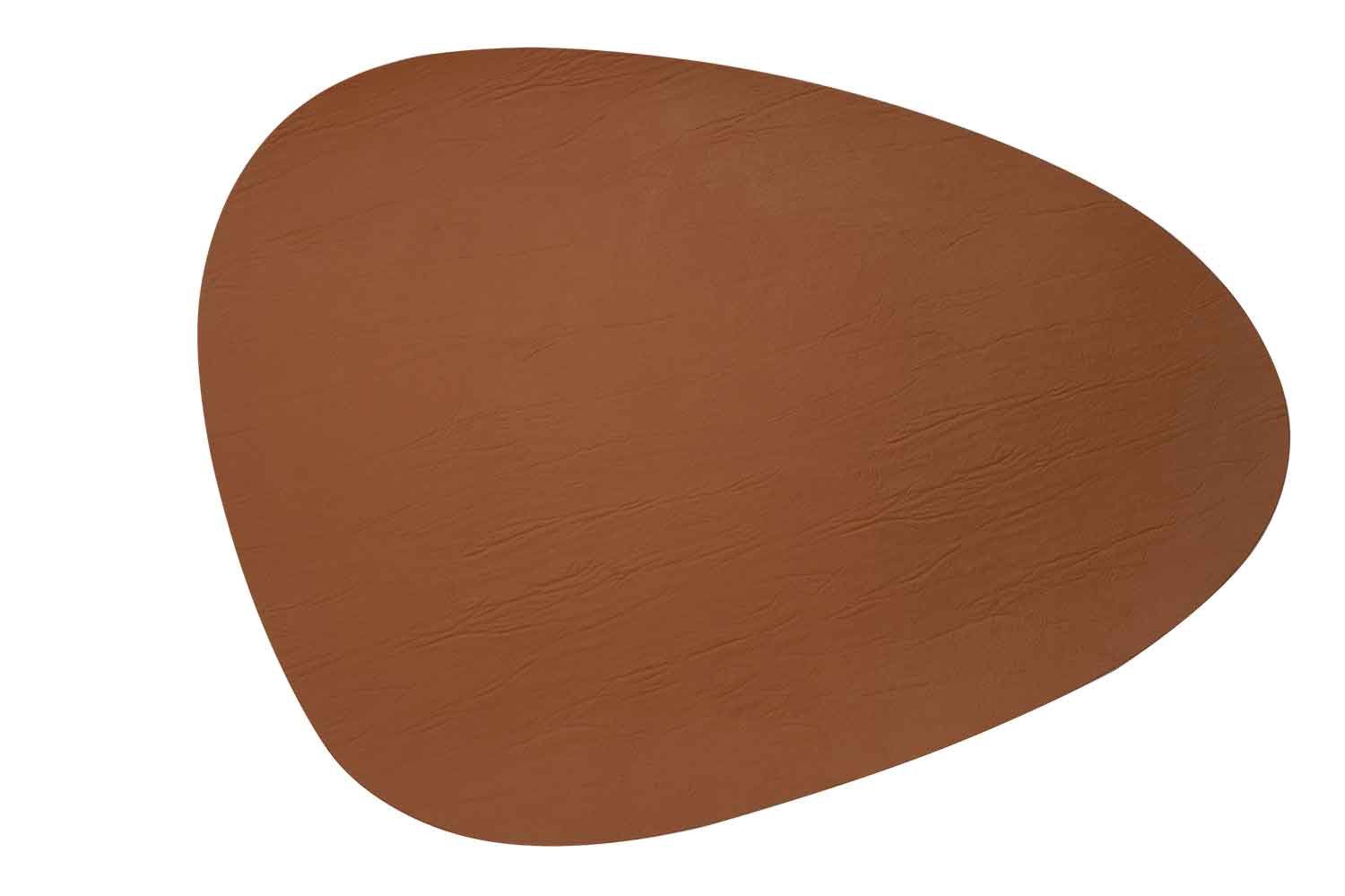 Placemat leder cognac