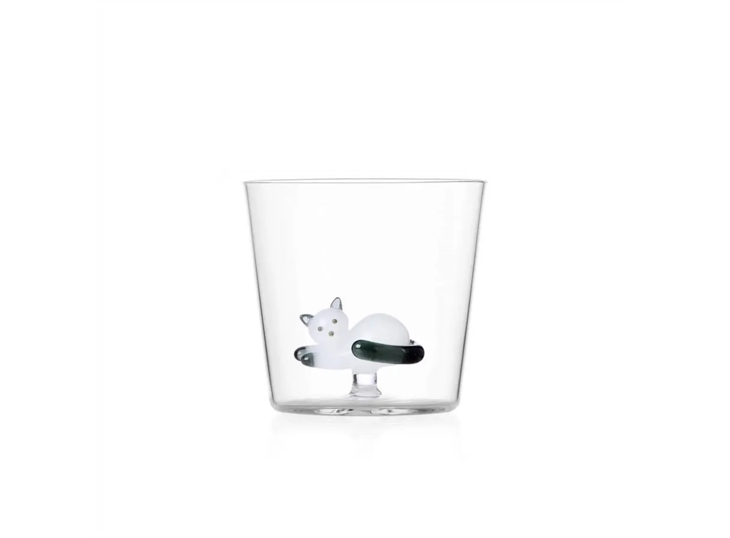 TABBY CAT tumbler, Thema: liggende kat met smoky staart