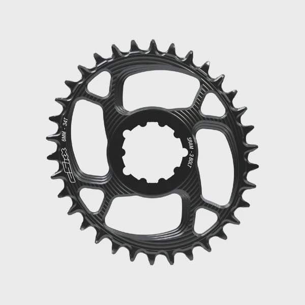 TT CHAINRING SRAM 3-BOLT 6MM OVAL 34T BLACK