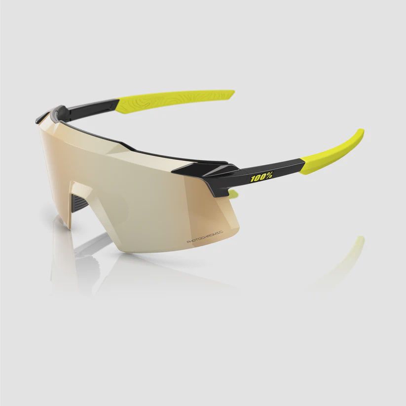 100% AEROCRAFT Gloss  Black Gold Mirror Photochromic Lens