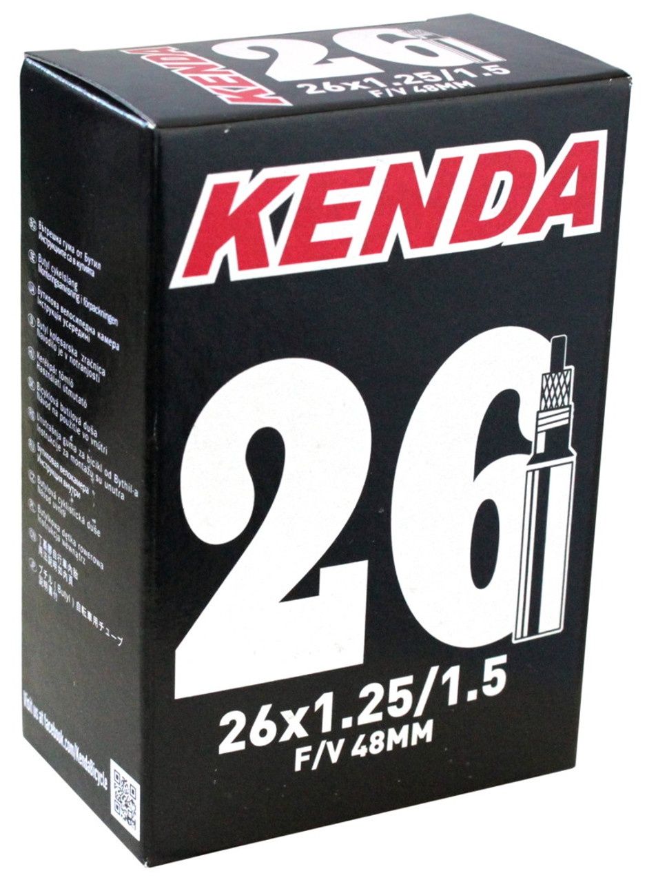 KENDA 26&quot; TUBE X 1.25 PRESTA, Colour: Black