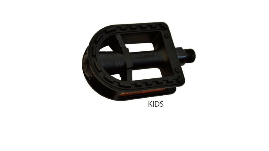 RYDER PEDAL KIDDIES PLASTIC1/2, Colour: Black