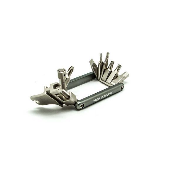 RYDER FOLDING TOOL MICRO MULTI 12 FUNCTION, Colour: Silver