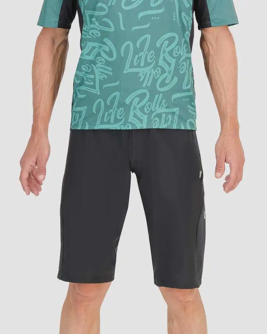 ENJOY REPTILIA ALINE TRAIL SHORT/MONO/BLK/MALE, Colour: Black, Size: XX Large